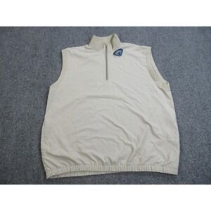 Callaway Vest‎ Mens XL Beige 1/4 Zip Collared Lightweight Golf Sports New Tags